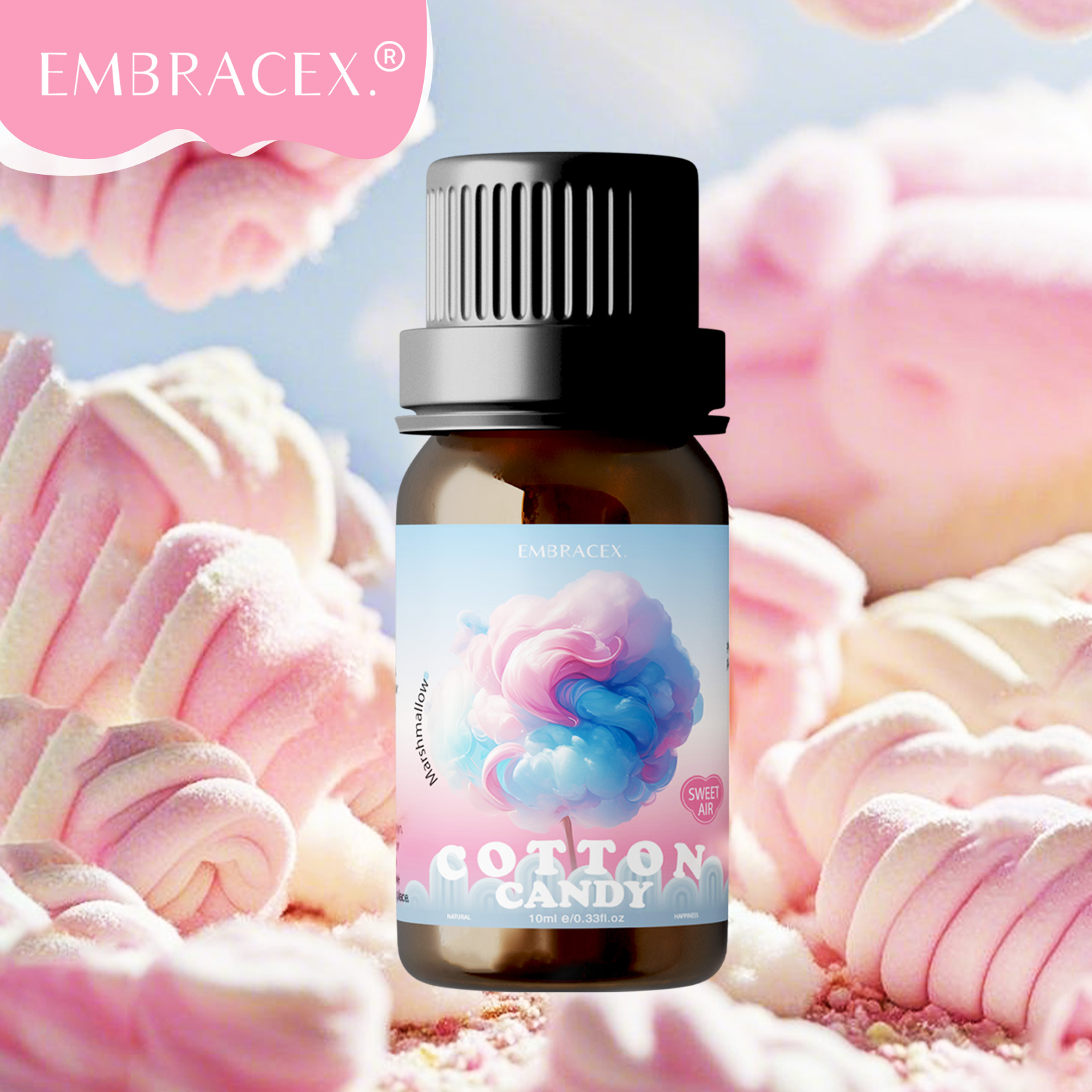 Perfume Fragrance Essence - 10ml Marshmallow/Cotton Candy Fragrance Oils Essential