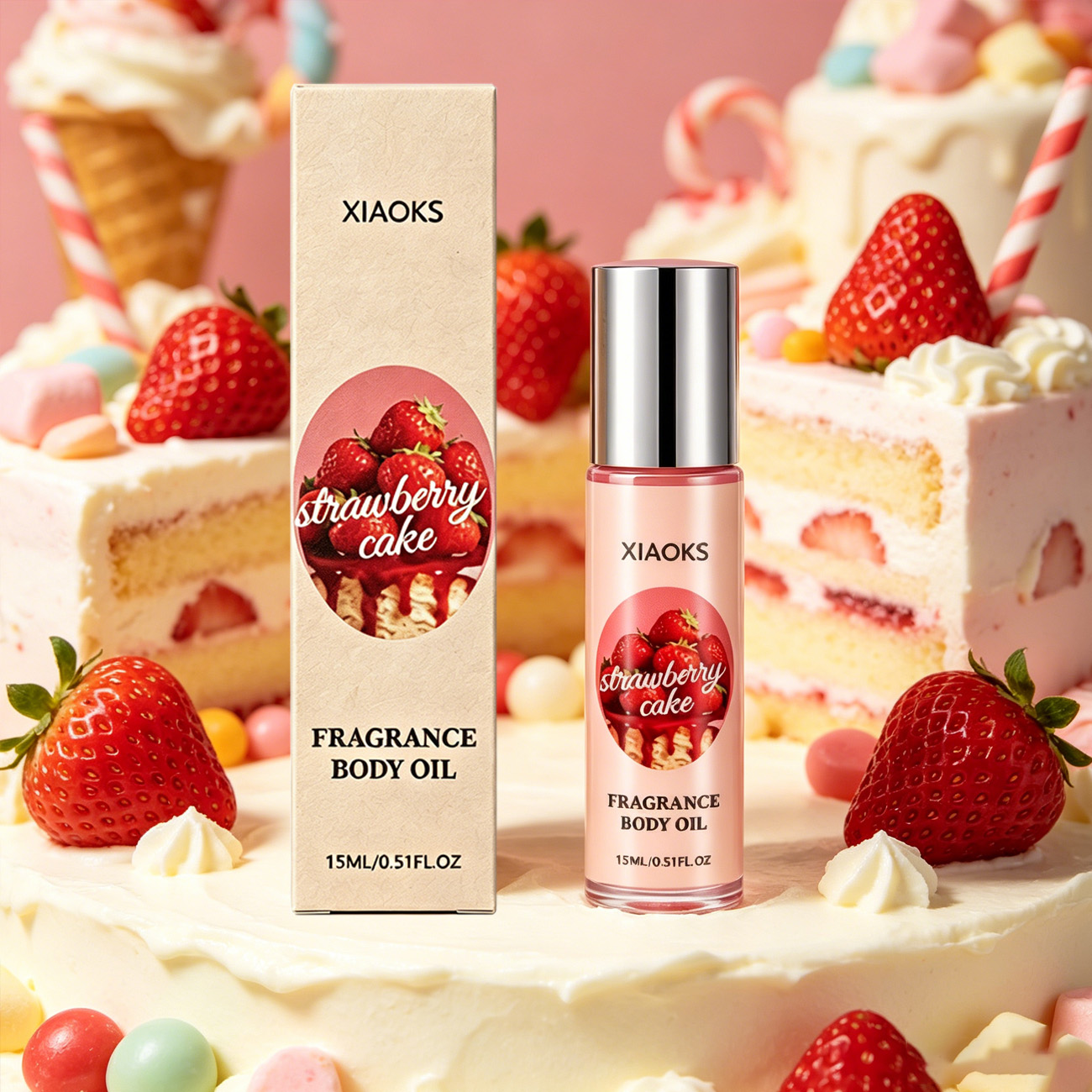 Perfume Smell Fragrance - 1 Bottle of Strawberry Cake Sweet