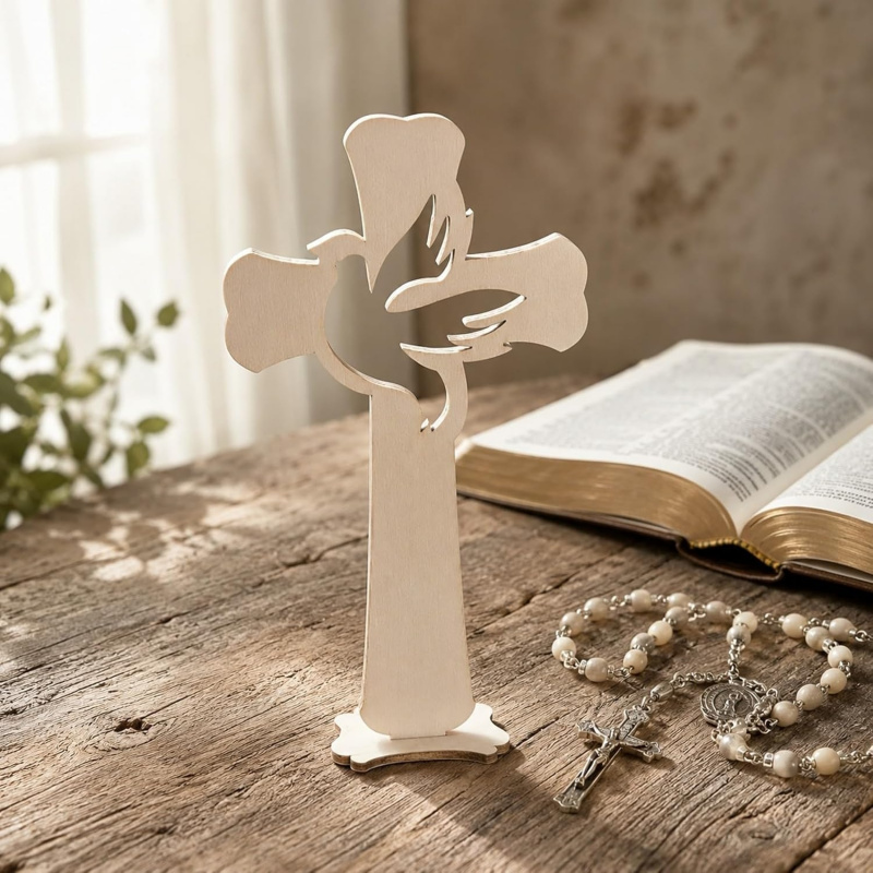 Wooden Peace Dove Cross Slices - Oud Wood Chip review and price