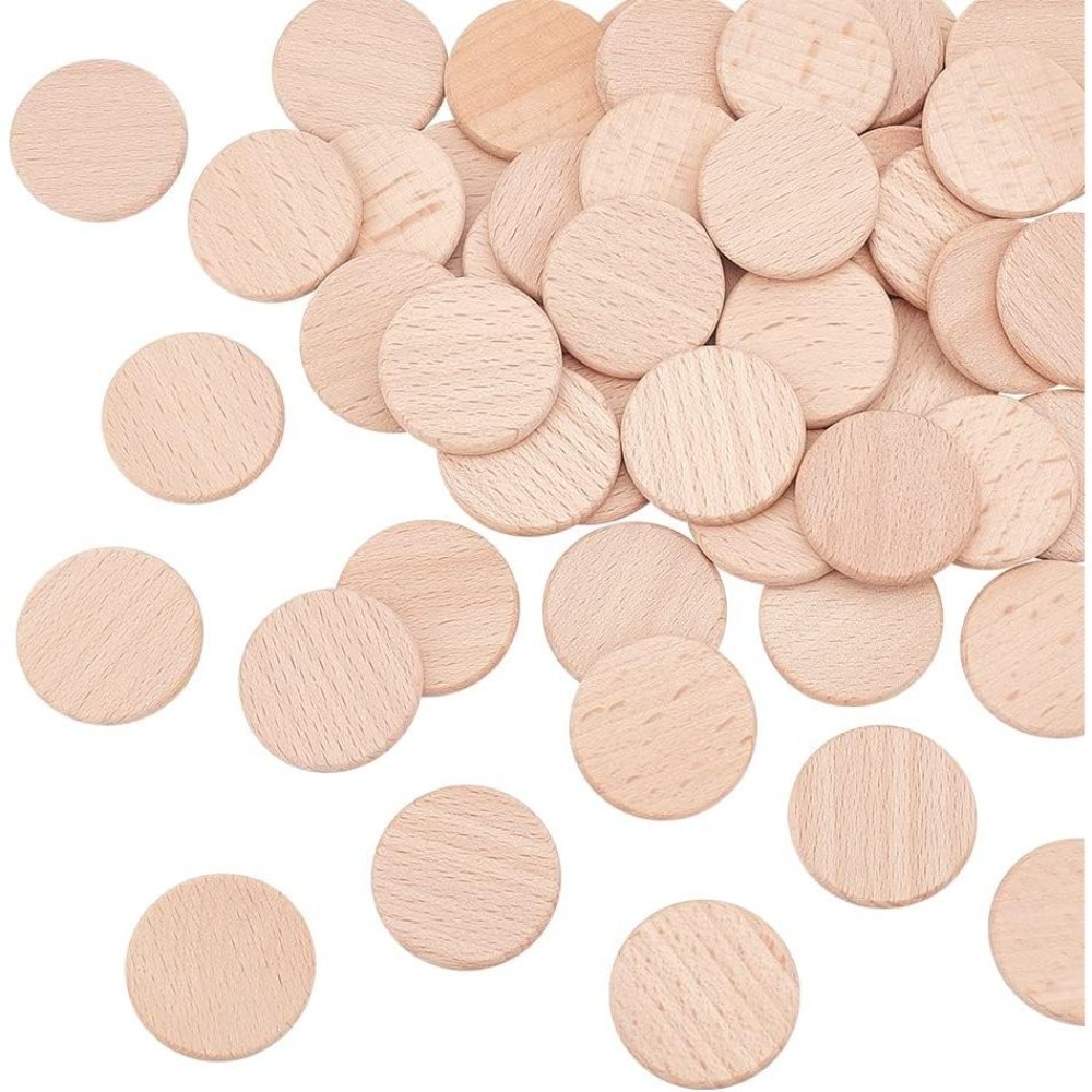 50Pcs 30.5mm Blank Beech Wood  - Oud Wood Chip review and price