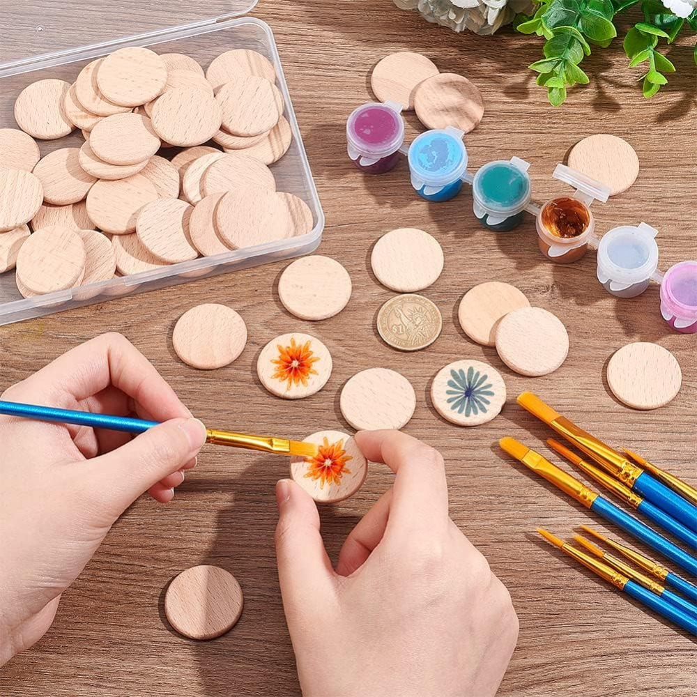 50Pcs 30.5mm Blank Beech Wood  - Oud Wood Chip review and price