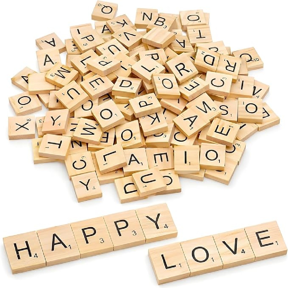 100PCS  Wooden Letter English  - Oud Wood Chip review and price