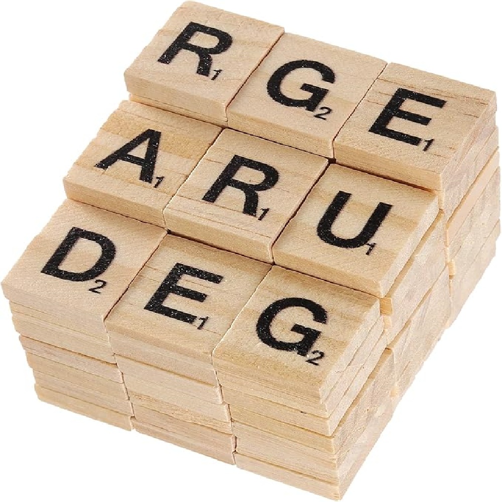 100PCS  Wooden Letter English  - Oud Wood Chip review and price