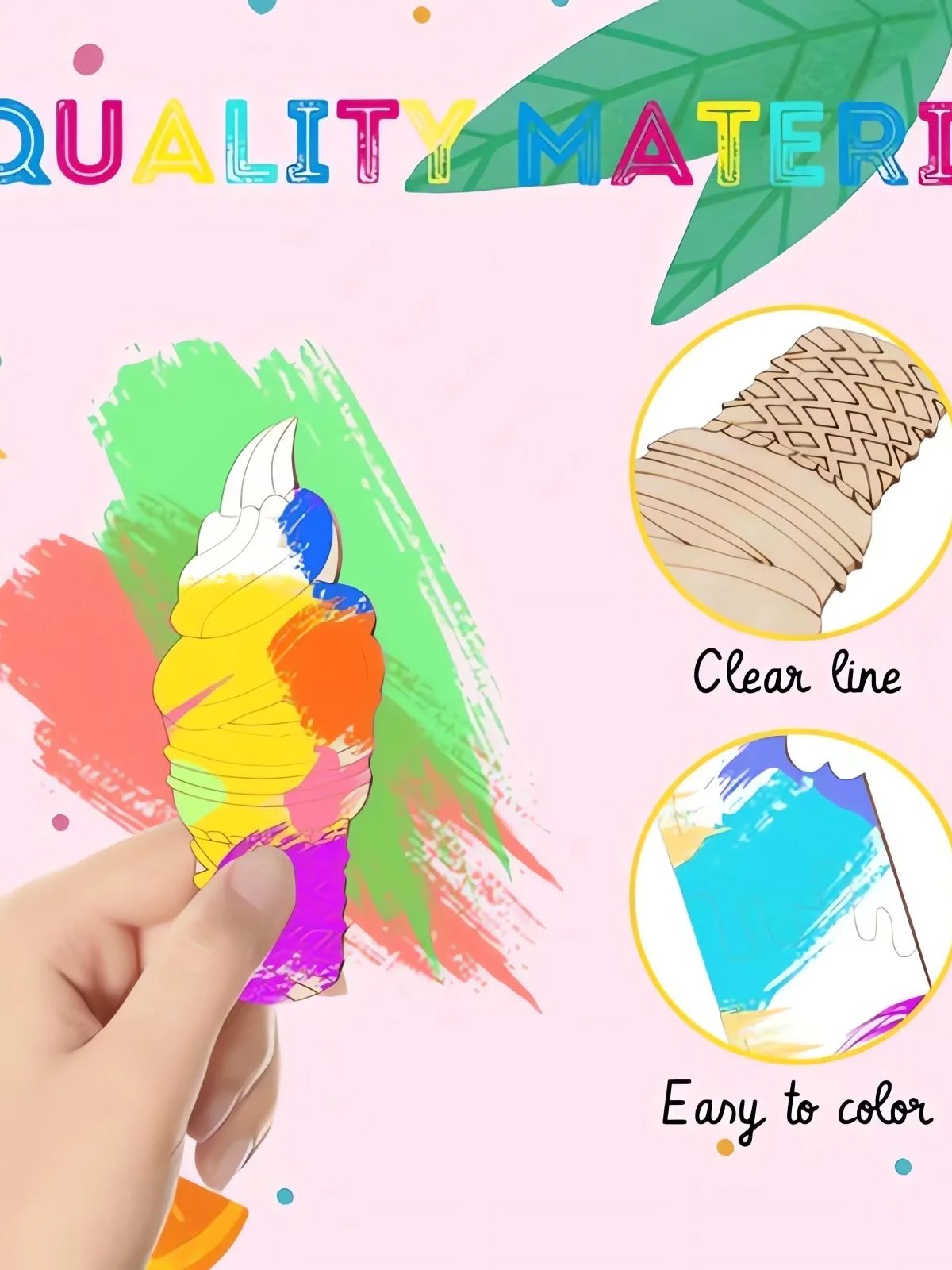 6/30pcs Ice Cream Wood Cutouts - Oud Wood Chip review and price