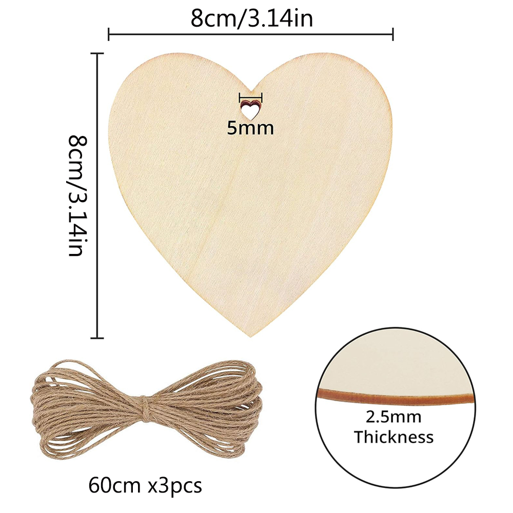 10/20/60Pcs Wood Heart Slices  - Oud Wood Chip review and price