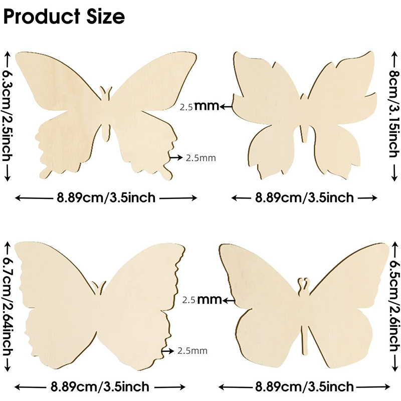 10pcs Wooden Butterfly Blank W - Oud Wood Chip review and price