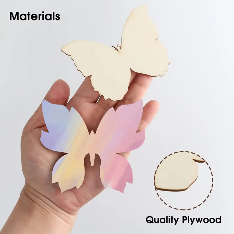 10pcs Wooden Butterfly Blank W - Oud Wood Chip review and price