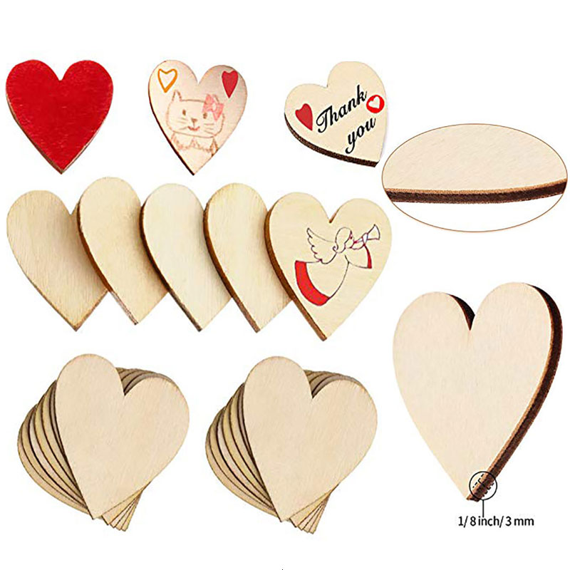 3-100Pcs Unfinished Wooden Hea - Oud Wood Chip review and price