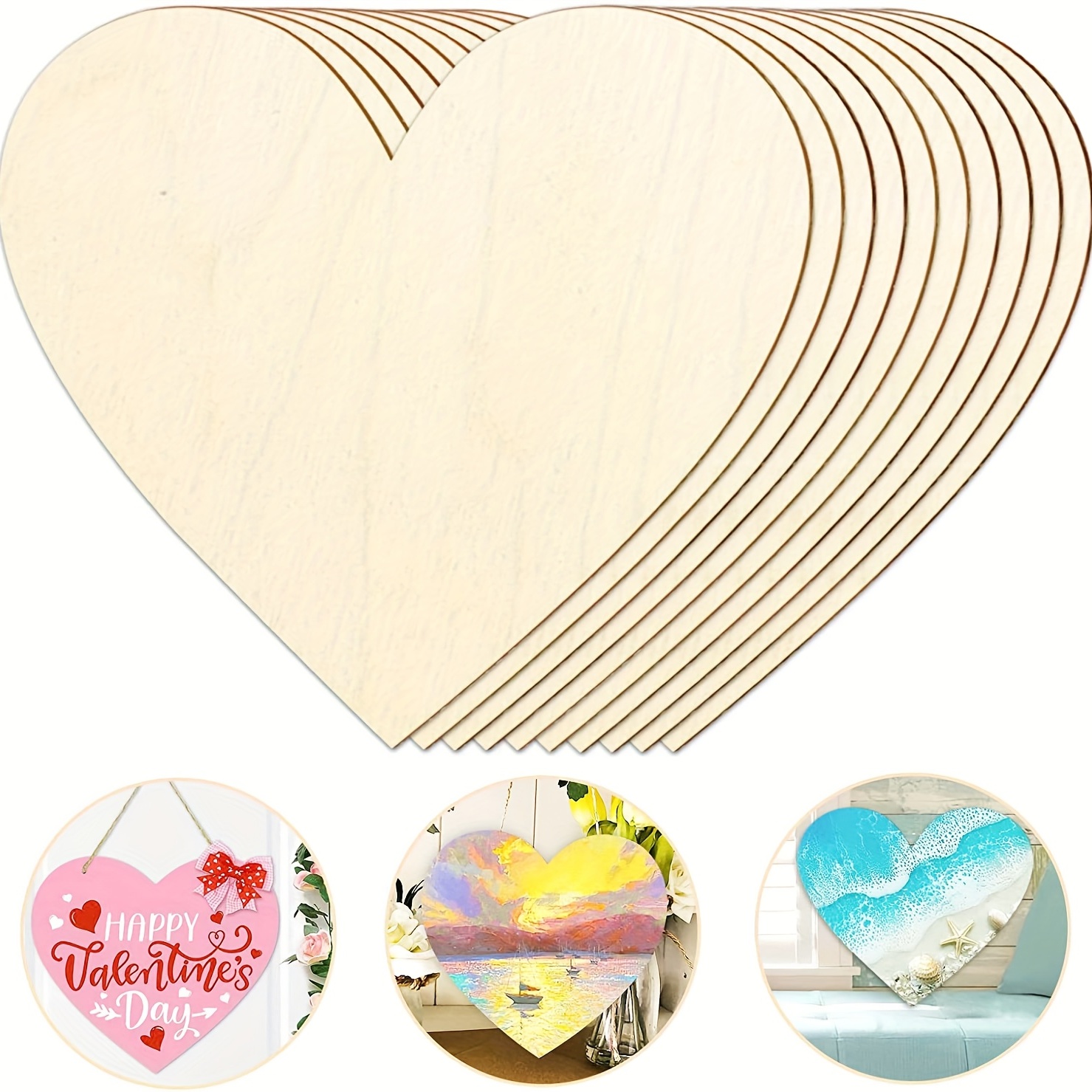 2Pcs 12Inch Blank Heart Cutout - Oud Wood Chip review and price