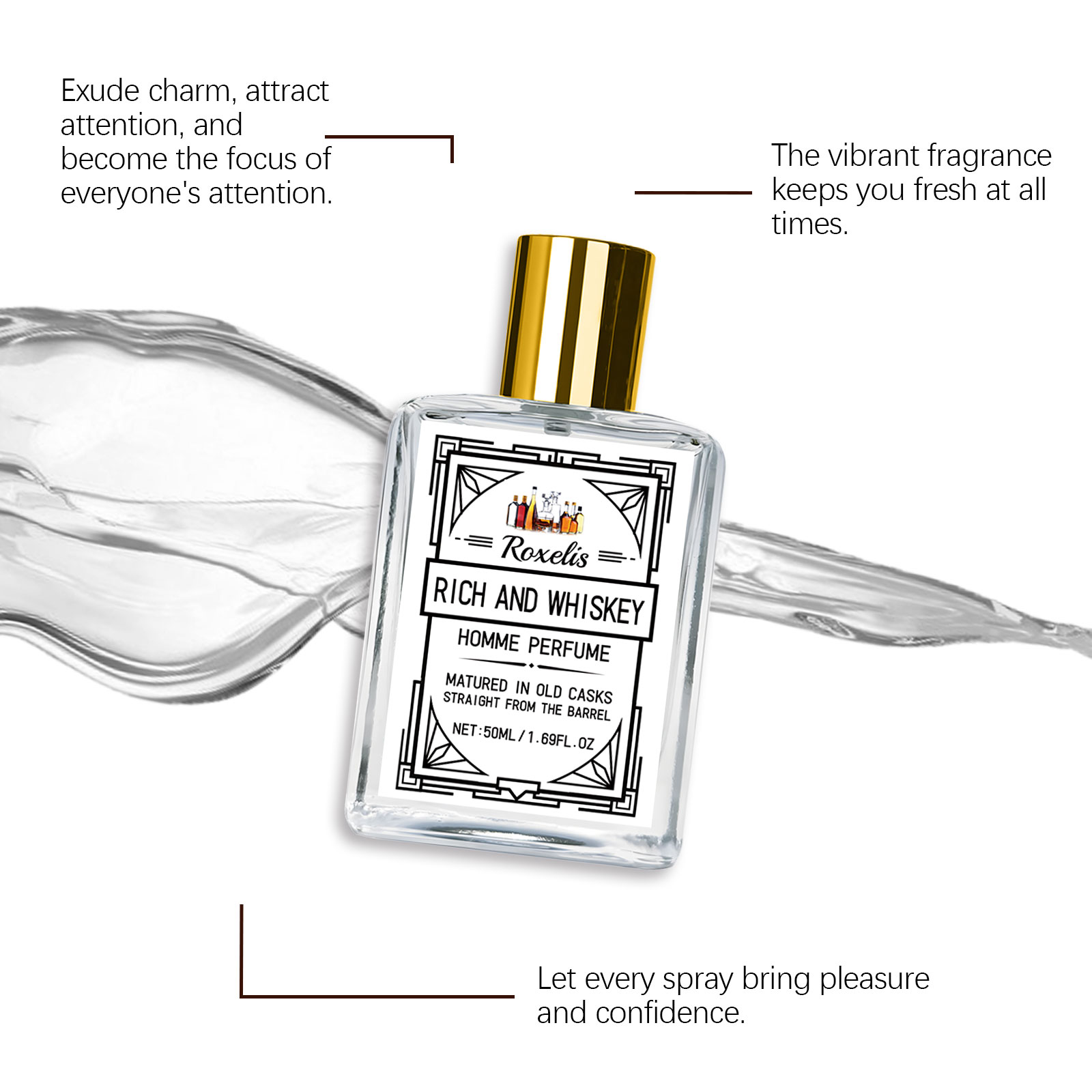 Roxelis 50ml Charm Whisky Men' - Perfume Adrien Fragrance review and price