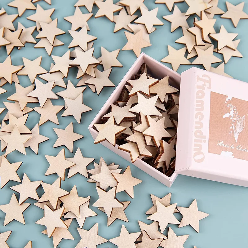 100-500Pcs Mini Wooden Stars B - Oud Wood Chip review and price