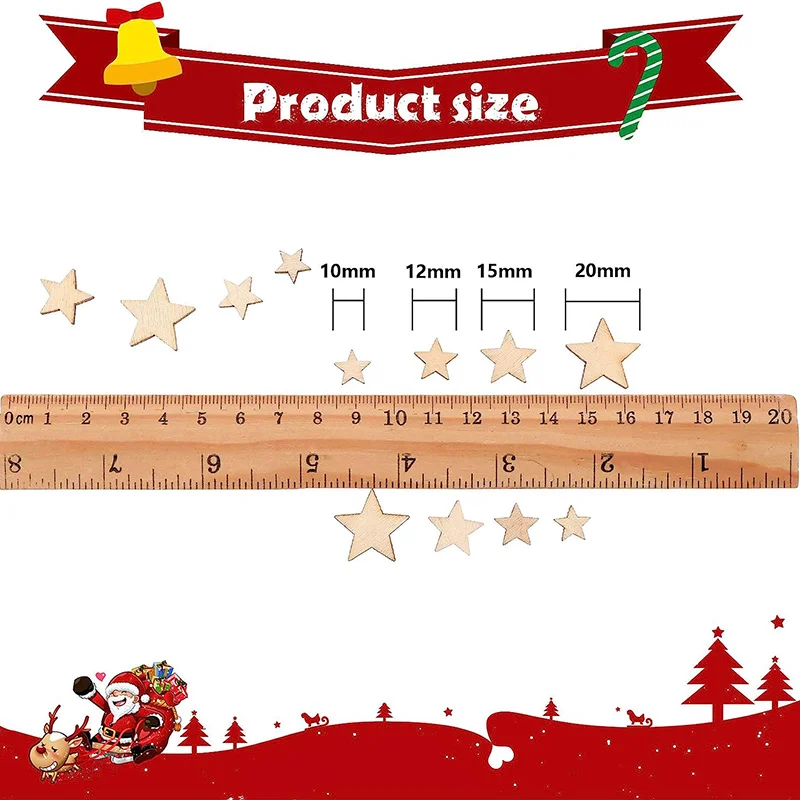 100-500Pcs Mini Wooden Stars B - Oud Wood Chip review and price